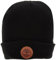 Timberland Herren Bündchen und Leder-Logo-Aufnäher Beanie-Mütze, Schwarz, Einheitsgröße