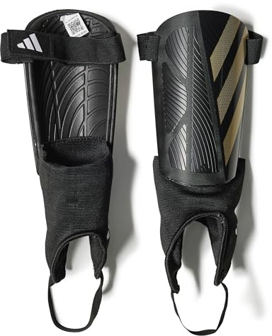 adidas unisex-adult Tiro League Shin Guards, Black/Gold Metallic/White, Medium