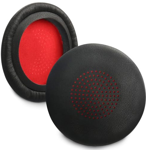 Sodorous Voyager Focus UC B825 Ohrpolster Ersatz kompatibel mit Plantronics Voyager Focus UC B825, Blackwire 5220, 5210, 7225, 2 USB-A, Memory-Schaum, Leder, Schwarz