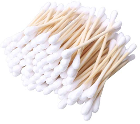 RIKWOG Cotton Swabs, 1200 Count Bamboo Sticks Cotton Swabs Cotton Buds with Wooden Handles For Ears Makeup or Nails Personal Care