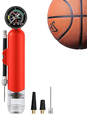 Stronrive Pompe pour balles de Sport - Pompe de Sport Portable avec manomètre | Accessoires de Loisirs de Plein air pour gonfler Le Football, Le Basket-Ball, Le Football, Le Volley-Ball, Le Ballon