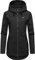 Ragwear Damen Übergangsjacke leichte Jacke Kurzmantel wasserdicht mit Verstellbarer Kapuze Zuzka Intl Black024 Gr. XL
