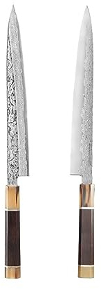 LIUJOU AUS-10 japonés de 67 capas, cuchillo Sashimi de estilo japonés de Damasco, cuchillo forjado for filete de sauce, cuchillo for Sushi, cuchillo de carnicero, filete de salmón