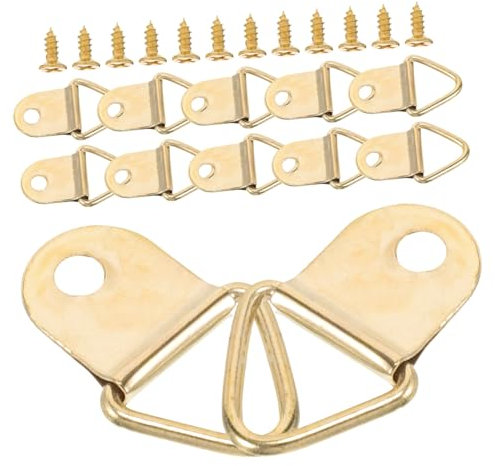 UKCOCO 100sätze Metall Dreieck Haken Für Bilderrahmen Wandaufhänger Mit Schrauben Für Gemälde Und Kunstwerke Installieren Langlebig Und Stabil