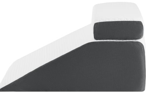 NOFFA Cuscino da Lettura e Cuscino a Cuneo per Elevazione delle Gambe, Schienale in Memory Foam, Cuscino per Supporto per le Gambe, Cuscino Multiuso Staccabile per Letto, Divano, Seduta 58x55x28cm