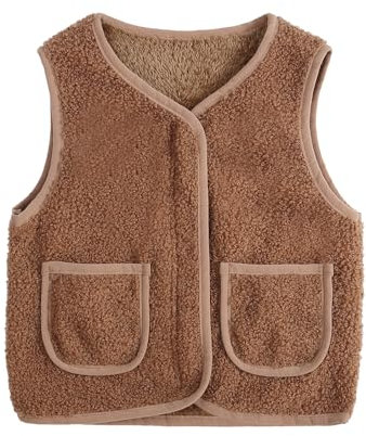 Kinder Ärmellose Warmen Fleeceweste Warme Und Winter Winter Fleece Weste Winterjacke Jungen Leichtsteppjacke Plüsch Weste Damen Teddy Fleecejacke Kinder