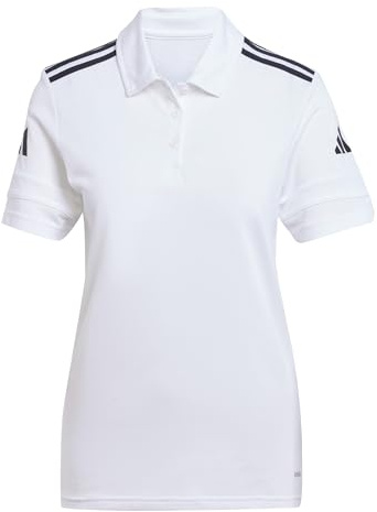 adidas Women's SQUADRA25 Cotton Polo, White/Black, XL