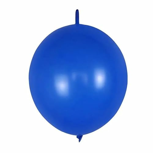 Godfather 30 cm länkande latexballonger snabblänkande ballongnål 50 st svansballonger för födelsedag bröllopsdag båge festdekorationer (blå 50 st, 30 cm)