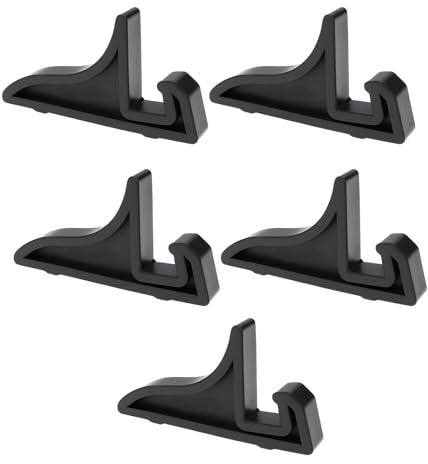 eMagTech 5 Pares de Soportes de Exhibición de Plástico de 79 X 12 X 42 Mm para Fotos Platos Decorativos Y Mesas.