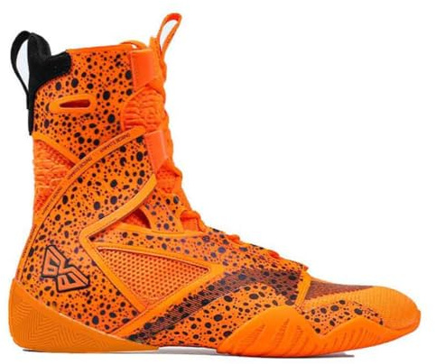 FJJLOVE Chaussures De Boxe pour Hommes Légères, Respirantes, À Tige Haute, Chaussures De Sport De Combat, Confortables pour L'entraînement De Kickboxing.,Orange,42 EU