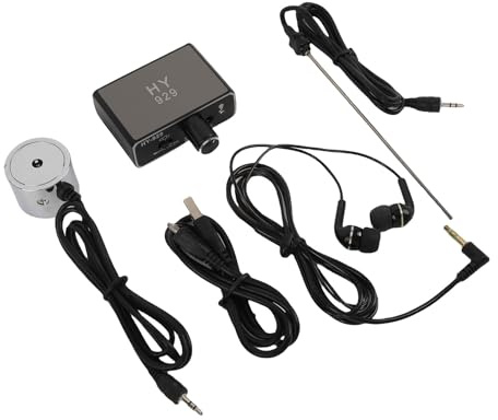 Cryfokt Détecteur de Fuite D'eau Amplification Sonore Améliorée Double Sondes Détecteur D'écoute de Fuite Souterraine USB pour la Construction de Sites Matériau Métallique ABS
