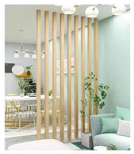 Partición de Postes de Pared de Suelo a Techo,Mampara de Privacidad Separación de Espacios Postes Columnas，Separador de Ambientes，Decor Entrada de separación de Listones(7root,195cm/76.7in/6.39ft)