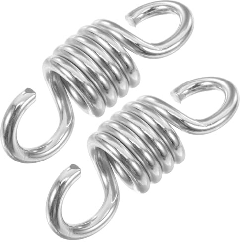 BESPORTBLE 2 Pezzi Molla a Sospensione in Acciaio per Altalena e Sedia Sospesa, Installazione Facile, Resistente, capacità di Peso Elevata, Adatta per Uso Esterno e Varie Configurazioni