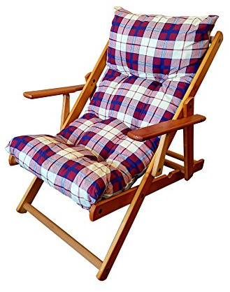Totò Piccinni Poltrona Sedia Sdraio Harmony Relax in Legno Pieghevole 3 Posizioni (Bordeaux)