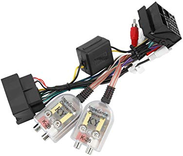 XTRONS Cavo adattatore connettore per cablaggio ISO per auto con convertitore di impedenza da alta a bassa, lettore radio stereo per auto Android Auto compatibile con Au-di A3 A4