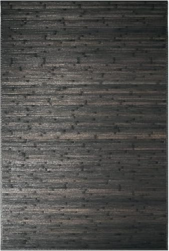 TEJIDOS EL MUNDO Alfombra BAMBÚ Antideslizante, Alta Resistencia, para Interior y Exterior. - 120x180 cm., Lisa-Grey