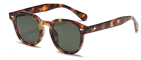 LHSDMOAT Gafas de sol redondas UV400 vintage Style Depp para hombres y mujeres, gafas viaje de conducción moda para senderismo