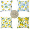 Wasserdichte Kissenbezugen 4 Stück 35x35cm Dekorative Kopfkissen Outdoor Kissen Wasserfest Leinen Zitrone Kissenbezugen, für Wohnzimmer Sofakissen Outdoor Garten Gelb Deko Kissenhülle HZ-13433