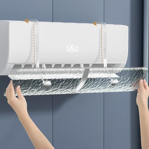 Deflector de aire acondicionado, parabrisas transparente de aire acondicionado con bloquea eficazmente los vientos fuertes, manteniendo una temperatura interior cómoda