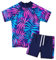 ZNYUNE Traje de baño infantil para niña, traje de baño de dos piezas, estampado de tela, manga corta + falda pantalón, traje de baño, S399-Dark Blue Hojas, 8-9 años