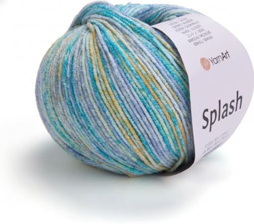 YarnArt Jeans Splash - Variegerat sportgarn 55% bomull 45% akryl 1 hud/boll 50 g 174 yds mjukt bomullsgarn för Amigurumi