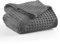 Milam London Couverture Douce 100% Coton pour Fauteuil, canapé, lit Simple | Couvertures et Plaids de canapé | Couvre-lit Simple | Collection Joanna | Gris 120 x 180 cm