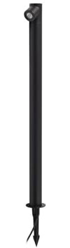 Lindby LED utomhu Luzian (modern) i svart av metall (1 flamma), väglampa pollerlampa, väglampa, sockellampa