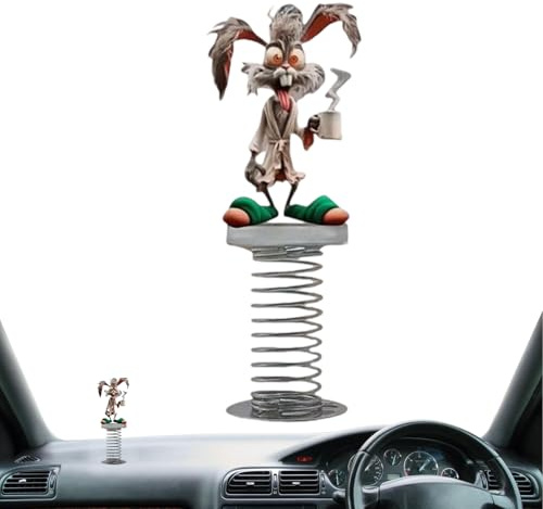 Generisch Dashboard Wackelnder Auto-Armaturenbrett-, 2D Acryl Geld-Hase Dekofigur Schüttel-, Wackelfigur Flachornament für Fahrzeug Tisch Minivan Taxi Geburtstag Geschenk