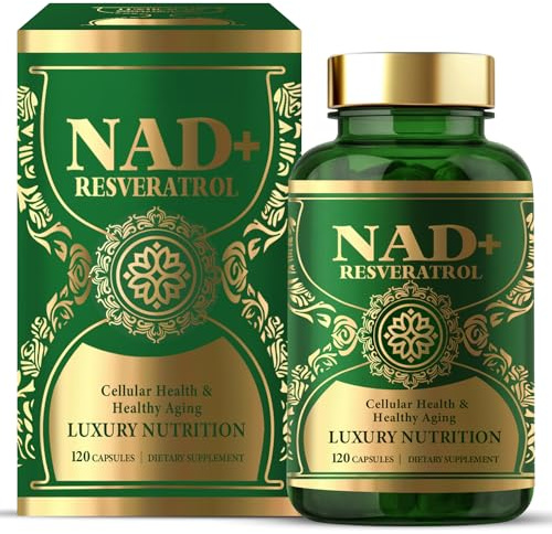 120 Capsule NAD+ Integratore Resveratrolo 1500 mg, Anti Invecchiamento, Integratore per Vitalità e Metabolismo, Nicotinamide Riboside Liposomiale+