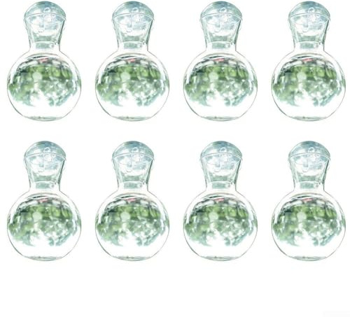Lot de 8 vases de propagation avec ventouses, à suspendre pour boutures de plantes aquatiques, transparent pour observateur de bocaux, station de pot de fleurs d'intérieur sans verre