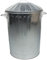 CrazyGadget® 90 Litre 90L Extra Large Colour Metal Dustbin Kitchen House Garden Storage Unit Bin with Special Locking Lid (Galvanised)