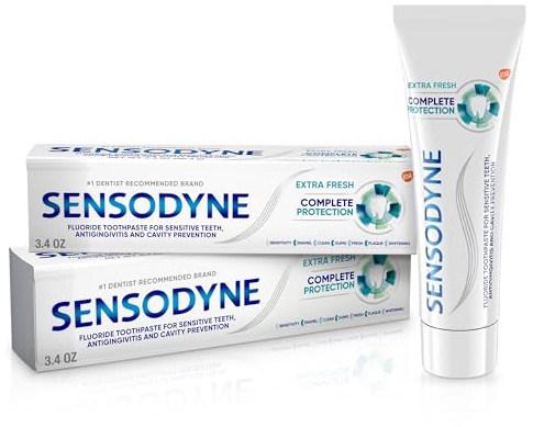 Sensodyne Complete Protection Sensitive Toothpaste For Gingivitis, Sensitive Teeth Treatment, Extra Fresh - 3.4 Ounces (Pack of 2)