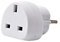 Travel Adapter [Pack of 2] Converts UK Plug to 2 pin (Round) EU Plug - Works in Romania - AAA Products