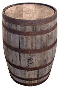 Temesso Botte di Whisky in Rovere, barile, da Usare Come Tavolo, Decorazione - 190 Litri (Trattamento Naturale)