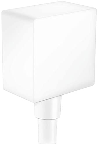 hansgrohe FixFit Uscita a muro Square con valvola antiriflusso, bianco opaco, 26455700