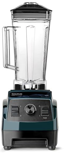 Taurus Active Professional - Batidora de vaso, 1500W, jarra de tritan 2L (Libre de BPA), 6 Cuchillas de acero inoxidable, batidos, smoothies y cremas, con empujador, color azul y negro