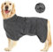 Hundebademantel ,Mit Klettverschluss Schnell Trocknend Badetuch, Sehr Saugfähig, Verstellbares Halsband und Taille Bademantel Gross,Dryup Cape , Geeignet Für Große und Mittlere Hunde (M)