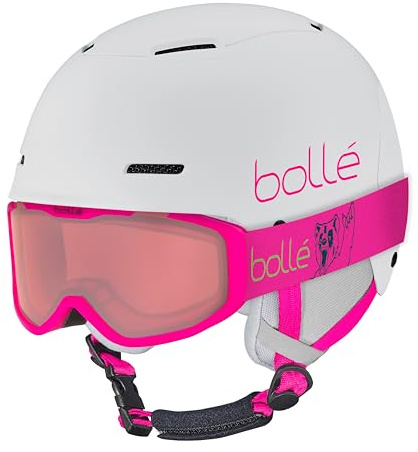 Bollé - Kinder Set B-Fun JR Skihelm + Rocket Skibrille |Leichter & sicherer Helm | Junior-Maske mit Antibeschlagbeschichtung