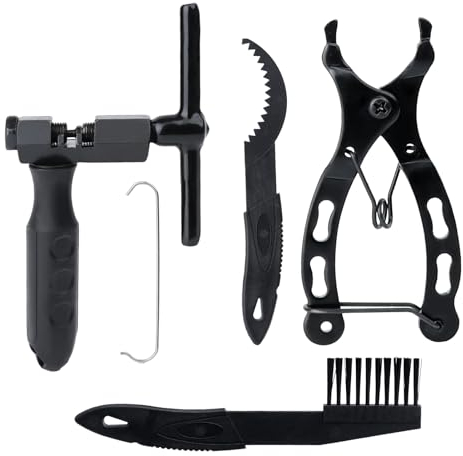 TOPBELIEF 4 Stück Kettenzange Fahrradkette Werkzeug, Kettennieter Fahrrad, Kettenschloss Zange, Fahrrad Link Zange, Kettenlehre Fahrrad, Fahrradketten Nieten, für 6-11 Fach Fahrradketten Reparatur Set