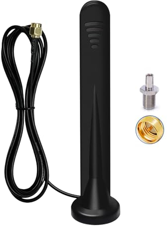5G 4G LTE Antenne Signalverstärker SMA/TS9 15DBI Innen Außen Omnidirektionale Outdoor Antenne mit 1.5M RG174 Kabel,Hochwertiger Eingebauter Chip,3G/4G/5G/GSM/GPRS,Router alle Frequenzbänder Universell
