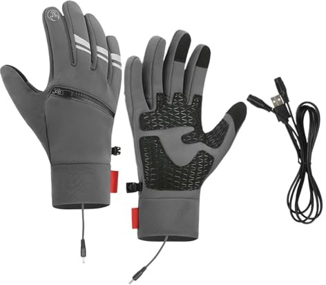 Uppvärmda handskar för kvinnor, uppvärmda vinterhandskar, USB-elektriska uppvärmda termiska handskar | Pekskärmshandskar för kallt väder, vattentäta uppvärmda snowboardhandskar för ridning i, Storlek