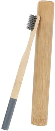 Healeved Cepillos De Dientes De Bambú Portátil Con Tubo De Bambú Accesorio De Baño Para Limpieza Bucal Exteriores y Hogar