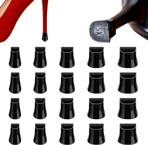 VEGCOO 10 Paires | 5 Tailles Femme Haut Talon Protecteurs, Femmes Chaussures Stoppers Couvertures, Embouts Talons Couvertures, pour Mariages, Activités Plein Air Marche Facile (Noir, 5 Tailles)