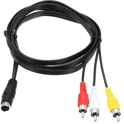 QUARKZMAN S Video Kabel 1,5m, 4 Pin S Video Stecker auf 3 RCA Stecker Composite Adapter Konverter Übertragung für TV Receiver Monitor