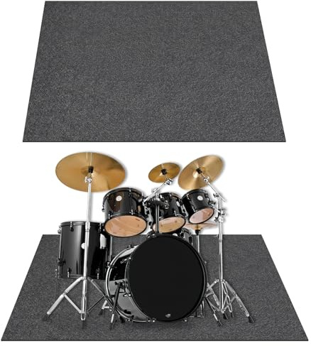 CIEOVO Drum Mat with Non-Slip Grip Bottom 47.24 * 70.86 in Drum Rug Soundproof Floor Mat for Electrical Drum Accessories Outdoor Play Mat Playhouse Activity Pad Refrigerator Washing Machine