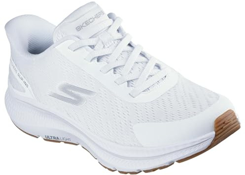 Skechers Men's Go Run Consistent 2.0 Worldview Slip-in Trainers, White and Gray Textile, 11 UK