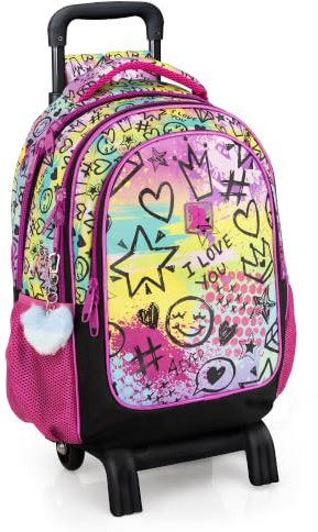 Mochila Escolar con Ruedas Niña 29L 2in1 Shiny Mood