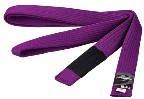 Ju-Sports Brazilian Jiu-Jitsu Gürtel - violett, Baumwolle I Kampfsport Gürtel Für BJJ I Mehrfach gesteppt I Ca. 4,5 cm breiter Martial Arts Gürtel I A2