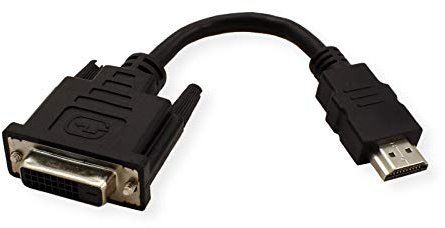 Value 12993115 HDMI-kontakt till DVI adapter uttag svart