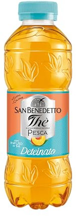 San Benedetto, Thè Deteinato alla Pesca, 500 ml, Senza Teina e Glutine, Bevanda Fresca e Dissetante, Tappo Click, con Poche Calorie.